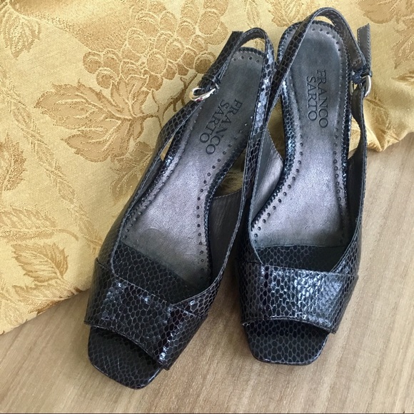 Franco Sarto Arena Black Snakeskin Wedge 6.5 M - Picture 5 of 5